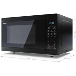 Sharp YC-MG51EB Forno A Microonde Con Grill Capacità 25 Litri Potenza 900W 8 Programmi Automatici Controllo Elettronico Nero 10 Sharp YC-MG51EB Forno A Microonde Con Grill Capacità 25 Litri Potenza 900W 8 Programmi Automatici Controllo Elettronico Nero -Negozio Di Elettrodomestici 59677260 4