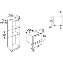 Schock By Glem Gas SMI253IX Forno A Microonde Capacità 25 Litri Potenza 900W Programmazione Elettronica Preimpostata 5 Funzioni Inox -Negozio Di Elettrodomestici 59678078 2