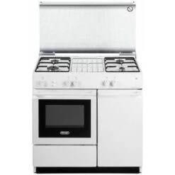 DeLonghi SGGW854NED Cucina A Gas Con Forno A Gas Linea Smart 4 Fuochi Classe Energetica A 86x50 Cm Bianco