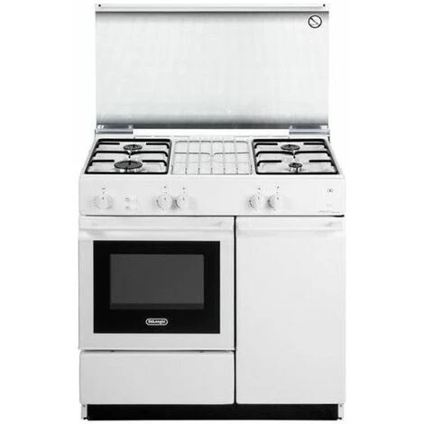 DeLonghi SGGW854NED Cucina A Gas Con Forno A Gas Linea Smart 4 Fuochi Classe Energetica A 86x50 Cm Bianco 4 DeLonghi SGGW854NED Cucina A Gas Con Forno A Gas Linea Smart 4 Fuochi Classe Energetica A 86x50 Cm Bianco - immagine 2