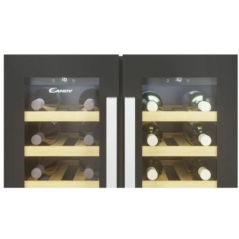 Candy CCVB 60D/1 Cantinetta Vino 38 Bottiglie Classe Energetica G Ripiani In Legno Illuminazione A Led Controllo Digitale 81 Cm Nero 5 Candy CCVB 60D/1 Cantinetta Vino 38 Bottiglie Classe Energetica G Ripiani In Legno Illuminazione A Led Controllo Digitale 81 Cm Nero - immagine 3