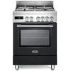 DeLonghi De Longhi Cucina Elettrica PRO66MA 4 Fuochi A Gas Forno Elettrico Ventilato Dimensione 60 X 60 Cm Colore Antracite