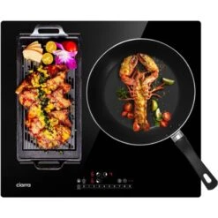 CIARRA Piano Cottura A Induzione Da Incasso, 3 Zone Con Boost E Flexzone, Alta Efficienza Energetica, Controllo Tattile, Nero