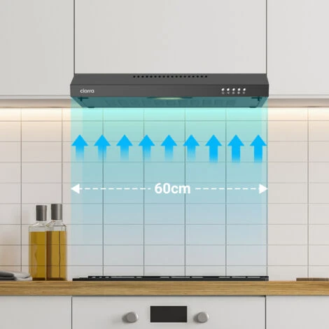 CIARRA 60cm Cappa Da Cucina Integrata CBCB6903 - Nero: 220m³/h Estrazione, 3 Livelli Di Potenza 5 CIARRA 60cm Cappa Da Cucina Integrata CBCB6903 - Nero: 220m³/h Estrazione, 3 Livelli Di Potenza - immagine 3