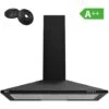 CIARRA 90cm Cappa A Parete Piramide 201BK90 - 350m³/h 3 Velocità Regolabili Silenziosa Con Filtri Rimovibili E Lavabili Nero -Negozio Di Elettrodomestici 64996423 1