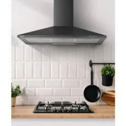 CIARRA 90cm Cappa A Parete Piramide 201BK90 - 350m³/h 3 Velocità Regolabili Silenziosa Con Filtri Rimovibili E Lavabili Nero -Negozio Di Elettrodomestici 64996423 3