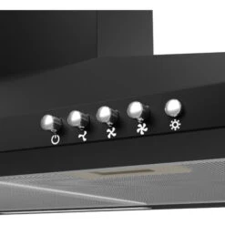 CIARRA 90cm Cappa A Parete Piramide 201BK90 - 350m³/h 3 Velocità Regolabili Silenziosa Con Filtri Rimovibili E Lavabili Nero -Negozio Di Elettrodomestici 64996423 4