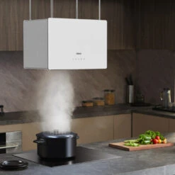 CIARRA Cappa A Isola Smart 48cm CD4850S - Bianco, 3 Velocità, Estrazione 650m³/h, Controllo Wi-Fi, Filtri Rimovibili E Lavabili -Negozio Di Elettrodomestici 64996427 4