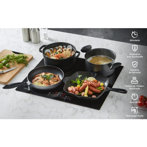 CIARRA Piano Cottura A Induzione Da Incasso Con 4 Zone E Funzione Boost - Nero, 7000W, Controllo Touch 6 CIARRA Piano Cottura A Induzione Da Incasso Con 4 Zone E Funzione Boost - Nero, 7000W, Controllo Touch - immagine 4