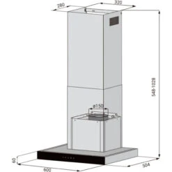CIARRA Cappa Aspirante Touch Control 60cm CBCS6102 - Nero Con Capacità Di Aspirazione Di 650 M³/h -Negozio Di Elettrodomestici 64996448 5