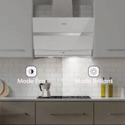 CIARRA 60cm Cappa Ad Angolo Touch Control 650 M³/h 736NWH60 - Bianco, Silenziosa 9 CIARRA 60cm Cappa Ad Angolo Touch Control 650 M³/h 736NWH60 - Bianco, Silenziosa -Negozio Di Elettrodomestici 64996458 3
