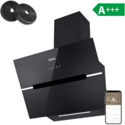 CIARRA Cappa Ad Angolo 60cm Touch Control 650 M³/h - Livello Di Rumore 55dB(A) - Sistema Di Ricircolo/ventilazione Esterna