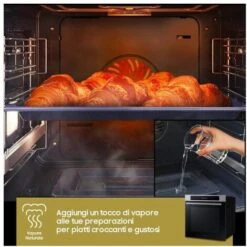 Samsung NV7B4040VBS Forno Elettrico Multifunzione Da Incasso A Vapore Capacità 76 Litri Classe Energetica A 20 Programmi Wi-Fi Vocale Assistente 59,5 Cm Nero/Acciaio Inossidabile -Negozio Di Elettrodomestici 67500779 4