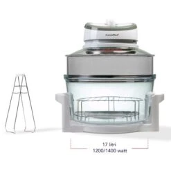 PremierTech PT-FA12 Forno Alogeno Ad Aria Ventilato 17 Litri 1400 Watt Cuoce Senza Olio 10 PremierTech PT-FA12 Forno Alogeno Ad Aria Ventilato 17 Litri 1400 Watt Cuoce Senza Olio -Negozio Di Elettrodomestici 70294352 4