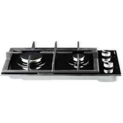 PremierTech PC302G Piano Cottura A Gas Domino 2 Fuochi 30cm Vetro Nero -Negozio Di Elettrodomestici 70294394 2