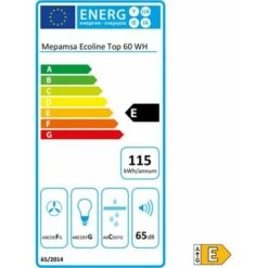 Cappa Classica Mepamsa ECOLINE V3 BLAN 300 M3/h Bianco -Negozio Di Elettrodomestici 70325591 3