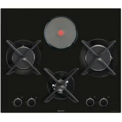 Piano Cottura Misto 60cm 4 Fuochi Nero - Spg9465mb - Sauter