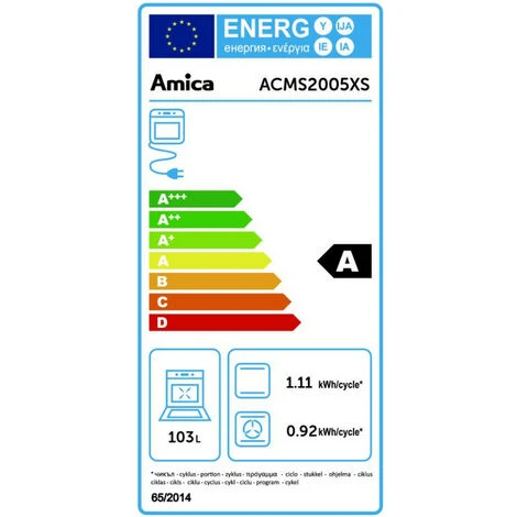 Fornello A Gas In Acciaio Inox 103l 5 Fuochi - Acms2005xs - Amica 4 Fornello A Gas In Acciaio Inox 103l 5 Fuochi - Acms2005xs - Amica - immagine 2