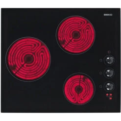 Piano Cottura In Vetroceramica 3 Fuochi 5000w Nero - Hic63100 - Beko