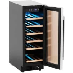 Cantinetta Frigo Per Vino 18 Bottiglie 56 L LED Nera, Argento -Negozio Di Elettrodomestici 77484063 4