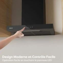 Cappa Ciarra Touch Screen A Parete 60cm, 650m3/h, 4 Velocità Booster, LED Dimmerabile - Nero CD6102B 10 Cappa Ciarra Touch Screen A Parete 60cm, 650m3/h, 4 Velocità Booster, LED Dimmerabile - Nero CD6102B -Negozio Di Elettrodomestici 78189066 4