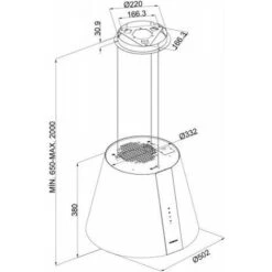 Silverline 4386 Pure Plus WH Cappa A Isola Sospesa 50 Cm 9 Silverline 4386 Pure Plus WH Cappa A Isola Sospesa 50 Cm -Negozio Di Elettrodomestici 81816572 4