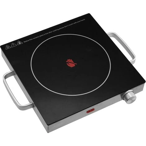 Fornello Elettrico - Portatile, A Infrarossi, 2000 W, Ø 20 Cm, Acciaio Inossidabile E Vetroceramica, Con Termostato - Piastra Ri 4 Fornello Elettrico - Portatile, A Infrarossi, 2000 W, Ø 20 Cm, Acciaio Inossidabile E Vetroceramica, Con Termostato - Piastra Ri - immagine 2