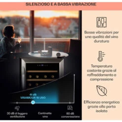 Klarstein Vinamour 16 Uno - Frigorifero Per Vini, 16 Bottiglie/42 L, 5-18 °C, 41 DB, Vetro -Negozio Di Elettrodomestici 83735537 4