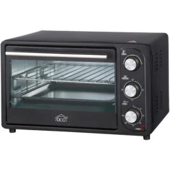 FORNO ELETTRICO VENTILATO 16 LITRI CON TERMOSTATO REGOLABILE DCG MB9803N 3 POSIZIONI DI COTTURA, 100°-230°, TIMER 60 MINUTI