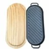 MINKUROW Bistecchiera A Piastra Piana In Ghisa Con Vassoio In Legno Piastra Teppanyaki Antiaderente Per Cucina Domestica -Negozio Di Elettrodomestici 88623721 1