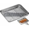 MINKUROW Teglia Da Forno + Griglia Di Raffreddamento, 26,5 X 20 X 2,5 Cm Teglia Da Forno Universale In Acciaio Inossidabile Teglia Da Forno Rettangolare -Negozio Di Elettrodomestici 88623723 1