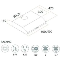 Gruppo Cappa Sottopensile Classico 90 Bianco Samet 5 Gruppo Cappa Sottopensile Classico 90 Bianco Samet -Negozio Di Elettrodomestici 88769589 2