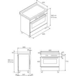 Cucina A Gas Acciaio Inox Bertazzoni MAS906MFESXT -Negozio Di Elettrodomestici 88770222 4
