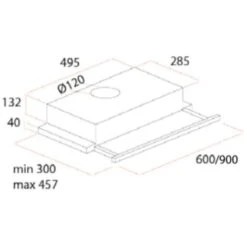 CAPPA SOTTOPENSILE SLIM 60 INOX 1 MOTORE SAMET