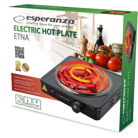 Esperanza Ekh012k Cucina Elettrica Nera 4 Esperanza Ekh012k Cucina Elettrica Nera - immagine 2