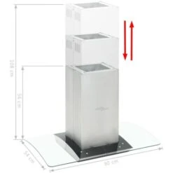 Cappa A Isola 90 Cm Acciaio Inossidabile 756 M³/h LED VidaXL 9 Cappa A Isola 90 Cm Acciaio Inossidabile 756 M³/h LED VidaXL -Negozio Di Elettrodomestici 9131853 3