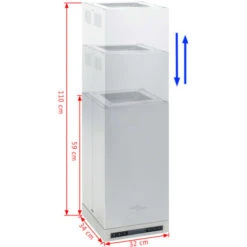 Cappa A Isola Con Display LCD E Sensore Touch 756 M³/h LED VidaXL -Negozio Di Elettrodomestici 9190030 3