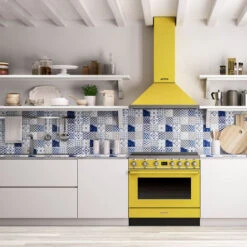 Smeg Cucina Elettrica Portofino CPF9IPYW 90 Cm Giallo 11 Smeg Cucina Elettrica Portofino CPF9IPYW 90 Cm Giallo -Negozio Di Elettrodomestici 93933211 5