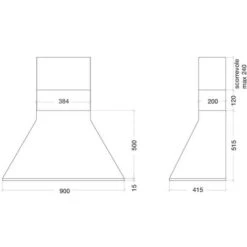Cappa A Parete Linear NERO OPACO 900mm Con Faretti 7 Cappa A Parete Linear NERO OPACO 900mm Con Faretti -Negozio Di Elettrodomestici 94104594 3