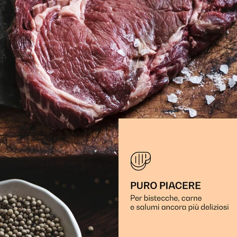 Klarstein Armadio Di Stagionatura Per La Carne - Steakhouse Pro 98 Onyx, 1 Zona, 98 L, 1-25 °C, Touch, Finestra Panoramica 5 Klarstein Armadio Di Stagionatura Per La Carne - Steakhouse Pro 98 Onyx, 1 Zona, 98 L, 1-25 °C, Touch, Finestra Panoramica - immagine 3