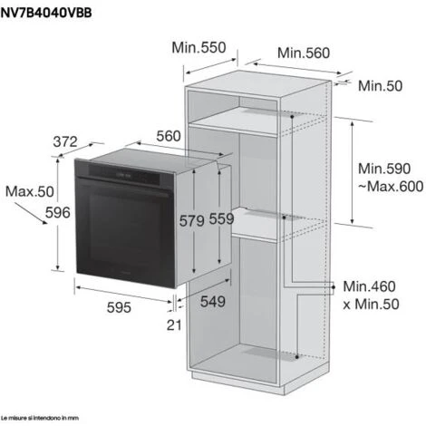 Samsung NV7B4040VBB/U5 Forno 76 L 2950 W A+ Nero 6 Samsung NV7B4040VBB/U5 Forno 76 L 2950 W A+ Nero - immagine 4