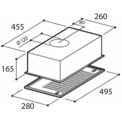 Cappa Aspirante Sottopensile Da Incasso Colore Grigio 49,5x28 Cm -Negozio Di Elettrodomestici 95380664 5