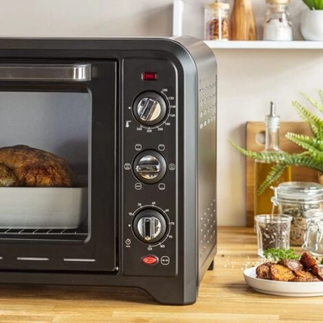 Moulinex OX4858 Optimo Forno Elettrico Ventilato 39 Litri, Potenza 2000 W, Max 240°C, Forno Per Pizza, Carne, Pesce, Dolci, Fornetto Elettrico Con Girarrosto, 7 Modalità Di Cottura, Timer, 4 Accessori 4 Moulinex OX4858 Optimo Forno Elettrico Ventilato 39 Litri, Potenza 2000 W, Max 240°C, Forno Per Pizza, Carne, Pesce, Dolci, Fornetto Elettrico Con Girarrosto, 7 Modalità Di Cottura, Timer, 4 Accessori - immagine 2