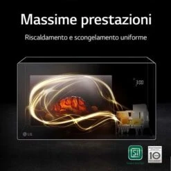 LG MJ3965BPS Forno Microonde Smart Inverter Combinato E Ventilato Con Doppio Grill, 39 Litri, 1350 W, Programmi Automatici, 5 Livelli Di Potenza, Piatto Microonde Crispy Incluso - Nero Fumè -Negozio Di Elettrodomestici 95814029 5