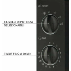Forno Fornetto Microonde Elettrico 20Lt 700W 6 Livelli Di Potenza Timer Nero 9 Forno Fornetto Microonde Elettrico 20Lt 700W 6 Livelli Di Potenza Timer Nero -Negozio Di Elettrodomestici 97144801 3