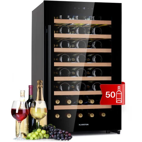 Klarstein Barossa 50 Uno - Frigorifero Per Vini, 1 Zona, 120 Litri/50 Bottiglie, Display Touch 3 Klarstein Barossa 50 Uno - Frigorifero Per Vini, 1 Zona, 120 Litri/50 Bottiglie, Display Touch