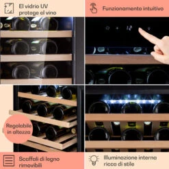 Klarstein Barossa 50 Uno - Frigorifero Per Vini, 1 Zona, 120 Litri/50 Bottiglie, Display Touch 11 Klarstein Barossa 50 Uno - Frigorifero Per Vini, 1 Zona, 120 Litri/50 Bottiglie, Display Touch -Negozio Di Elettrodomestici 97203062 5