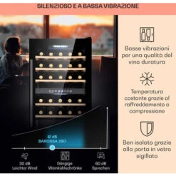 Klarstein Barossa 29 Duo - Frigorifero Per Vini, 29 Bottiglie, 80 Litri, 2 Zone, Controllo Tramite Pulsanti 10 Klarstein Barossa 29 Duo - Frigorifero Per Vini, 29 Bottiglie, 80 Litri, 2 Zone, Controllo Tramite Pulsanti -Negozio Di Elettrodomestici 97203066 4