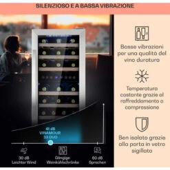 Klarstein Vinamour 54D Cantinetta 2 Zone 148 L 54 Bottiglie Parte Frontale In Acciaio Inox 10 Klarstein Vinamour 54D Cantinetta 2 Zone 148 L 54 Bottiglie Parte Frontale In Acciaio Inox -Negozio Di Elettrodomestici 97203069 4