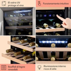 Klarstein Vinamour 54D Cantinetta 2 Zone 148 L 54 Bottiglie Parte Frontale In Acciaio Inox 11 Klarstein Vinamour 54D Cantinetta 2 Zone 148 L 54 Bottiglie Parte Frontale In Acciaio Inox -Negozio Di Elettrodomestici 97203069 5